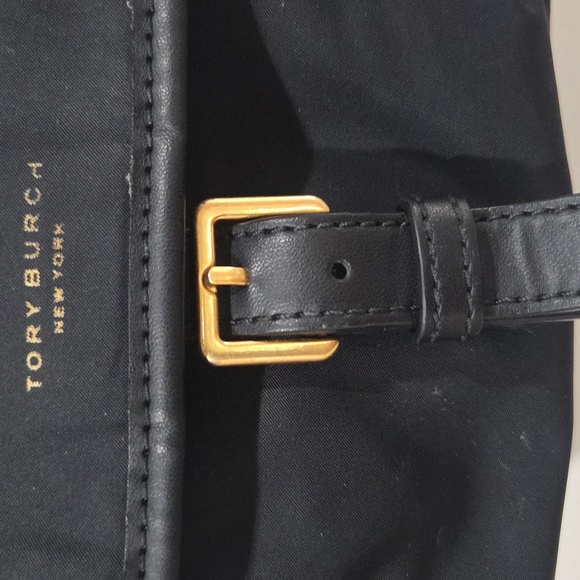 Tory Burch Black Nylon Crossbody Bag | Gold Hardware | Adjustable Strap - Picture 12 of 12
